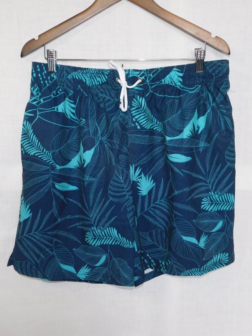 Body Glove Blue Teal Tropical Mesh Lined Swim Trunks Shorts Suit Mens XL